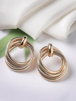 Thumbnail for NVR Women's Gold-Plated Hoop Earrings - Distacart