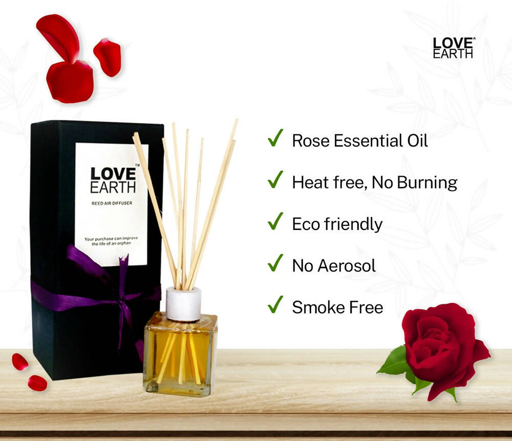 Love Earth Reed Diffuser - Rose - Distacart
