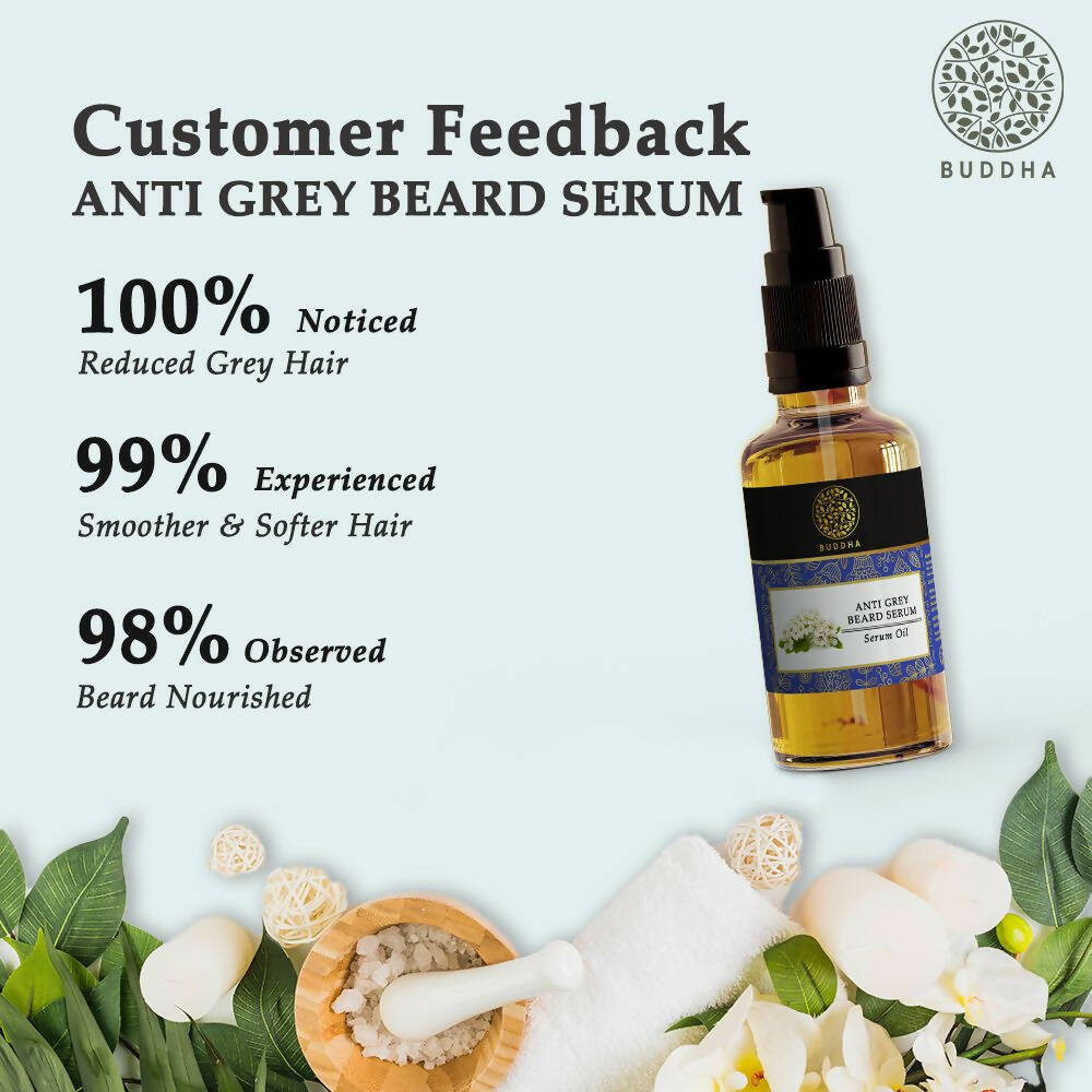 Buddha Natural Grey Beard Hair Oil Serum - Distacart