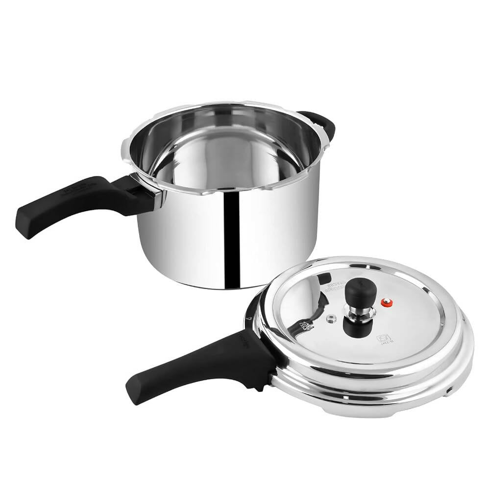 Prestige 6.5 Litres Deluxe Alpha Svachh Induction Base Outer Lid Stainless Steel Pressure Cooker - Distacart