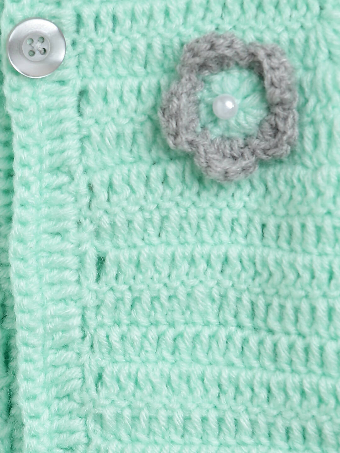 ChutPut Hand knitted Crochet Maharani Wool Dress - Green - Distacart