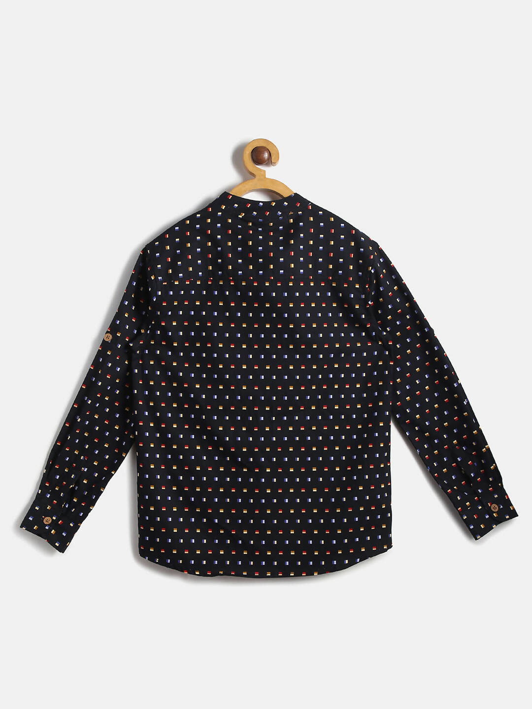 Manet Ethnic Full Sleeves Multi Clour Shirt - Black - Distacart