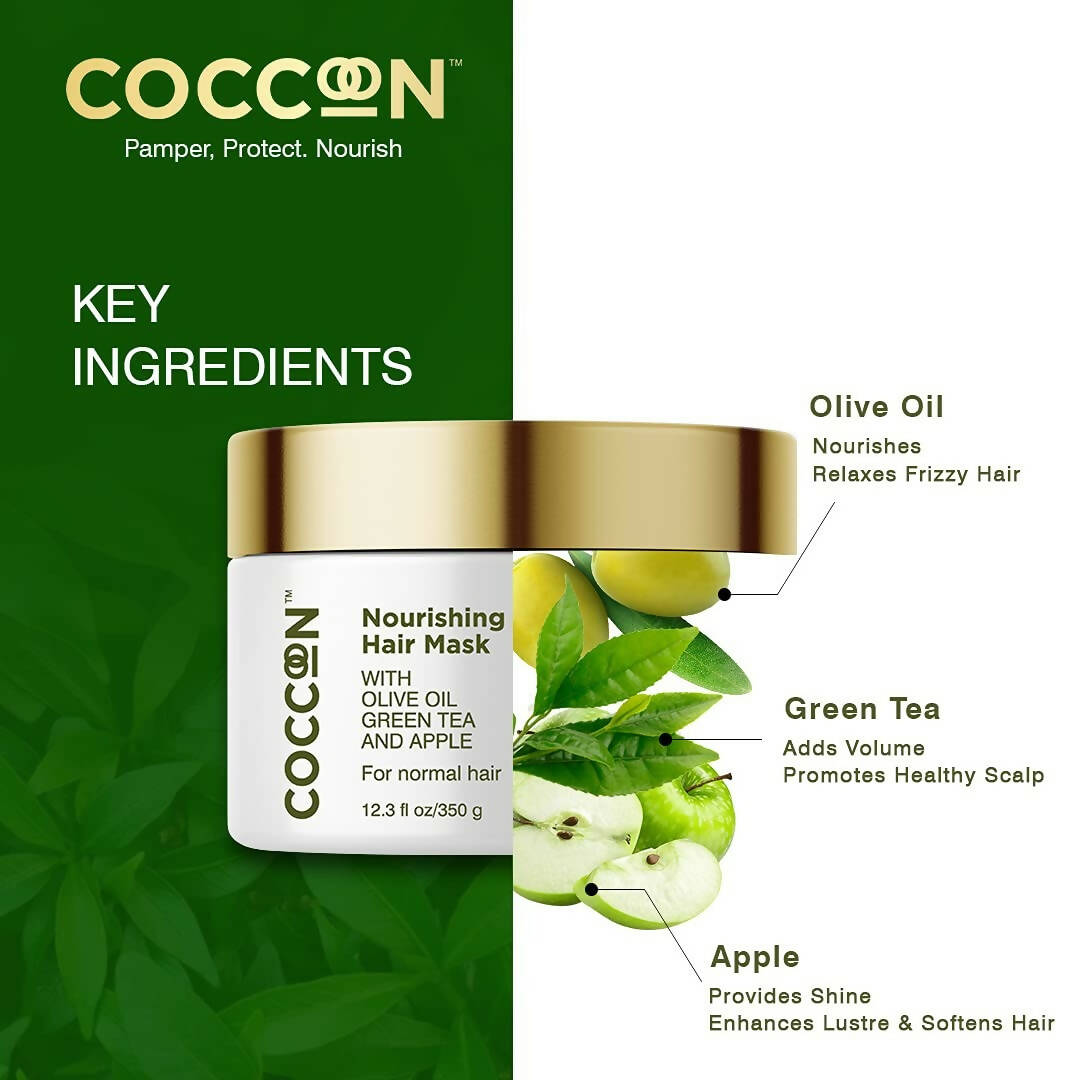 Coccoon Nourishing Hair Mask With Olive Oil, Green Tea & Green Apple - Distacart