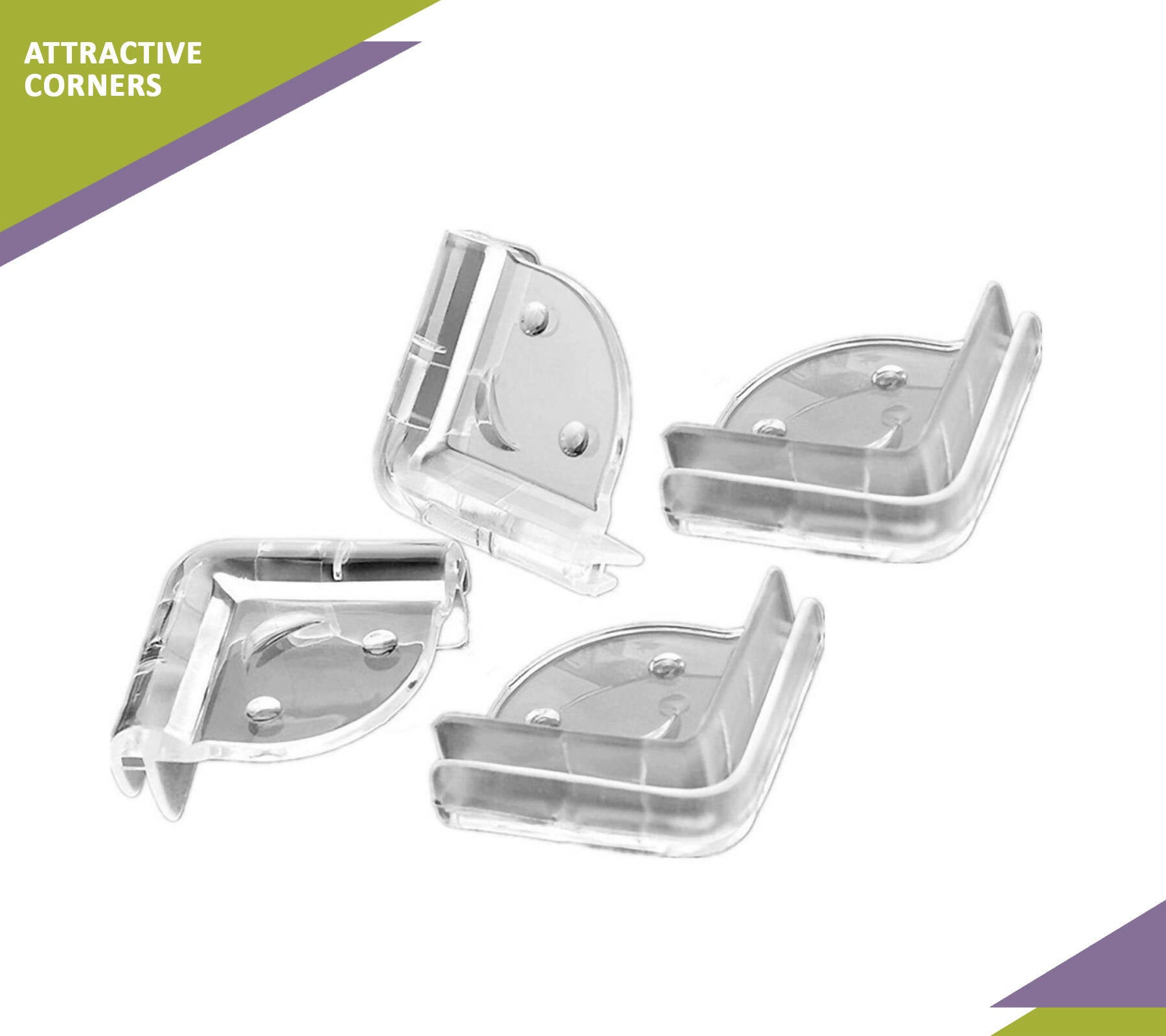 Safe-O-Kid Head Injury Safety - Smiley Shaped, Compact Corner Safety For Sharp Corners- Transparent - Distacart