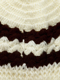 Thumbnail for ChutPut Hand knitted Front Open Sweater with Cap- Cream - Distacart