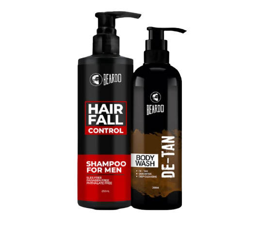 Beardo Hair Fall Control Shampoo & De-Tan Bodywash Combo - Distacart