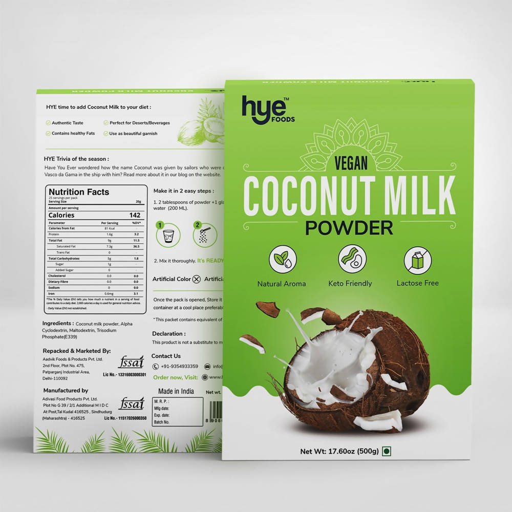 Aadvik Hye Foods Vegan Coconut Milk Powder - Distacart