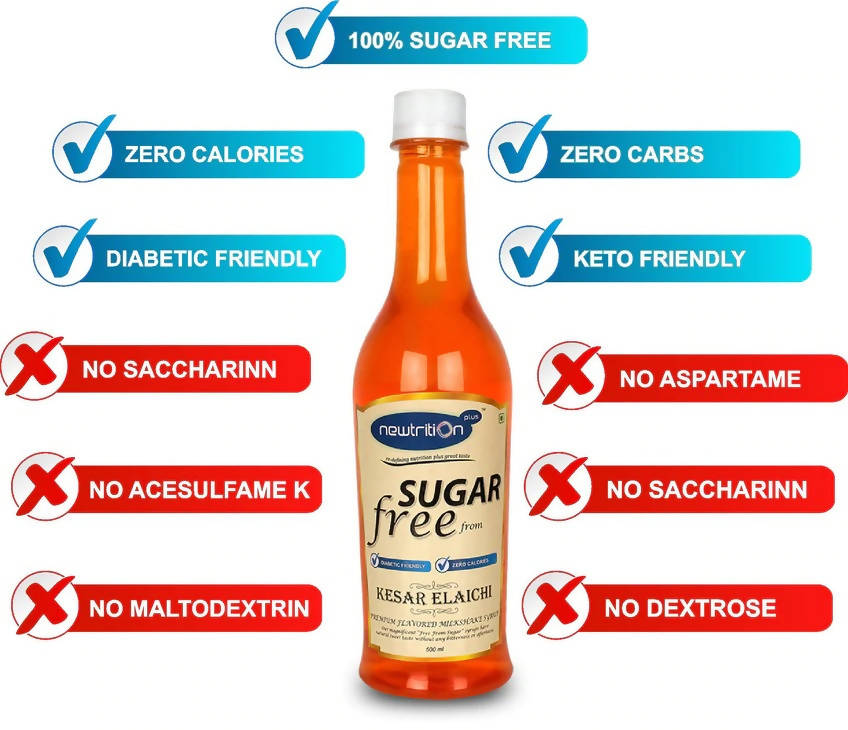 Newtrition Plus Sugar Free Kesar Elaichi Syrup