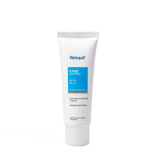 Re'equil O Free Sunscreen SPF 50 PA+++ For Dry & Sensitive Skin - Distacart