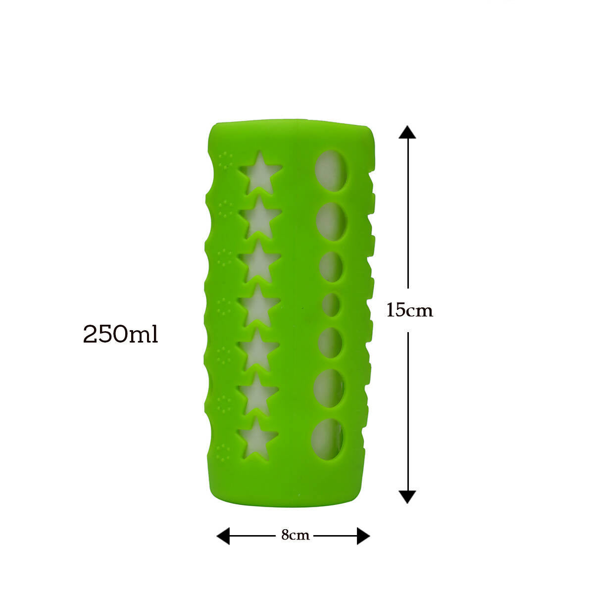 Safe-O-Kid Silicone Baby Feeding Bottle Cover Cum Sleeve for Insulated Protection 250mL- Green - Distacart
