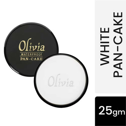 Olivia Waterproof Pan-Cake Foundation - White - Distacart