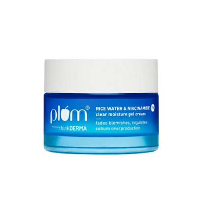 Plum Thinkderma 2% Niacinamide & Rice Water Clear Moisture Gel Cream - Distacart