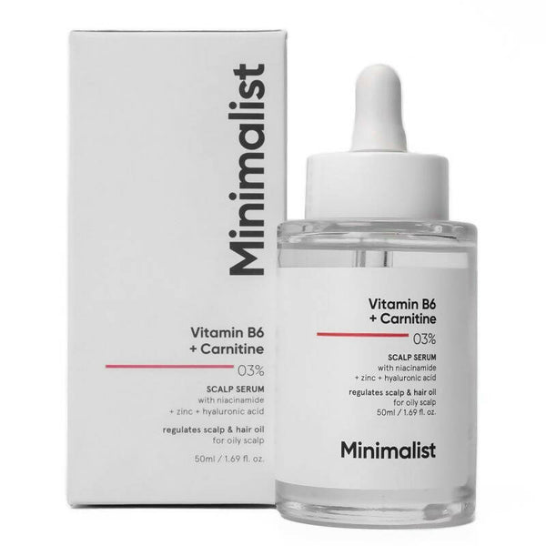 Minimalist Vitamin B6 + Carnitine 03% Scalp Hair Serum - Distacart