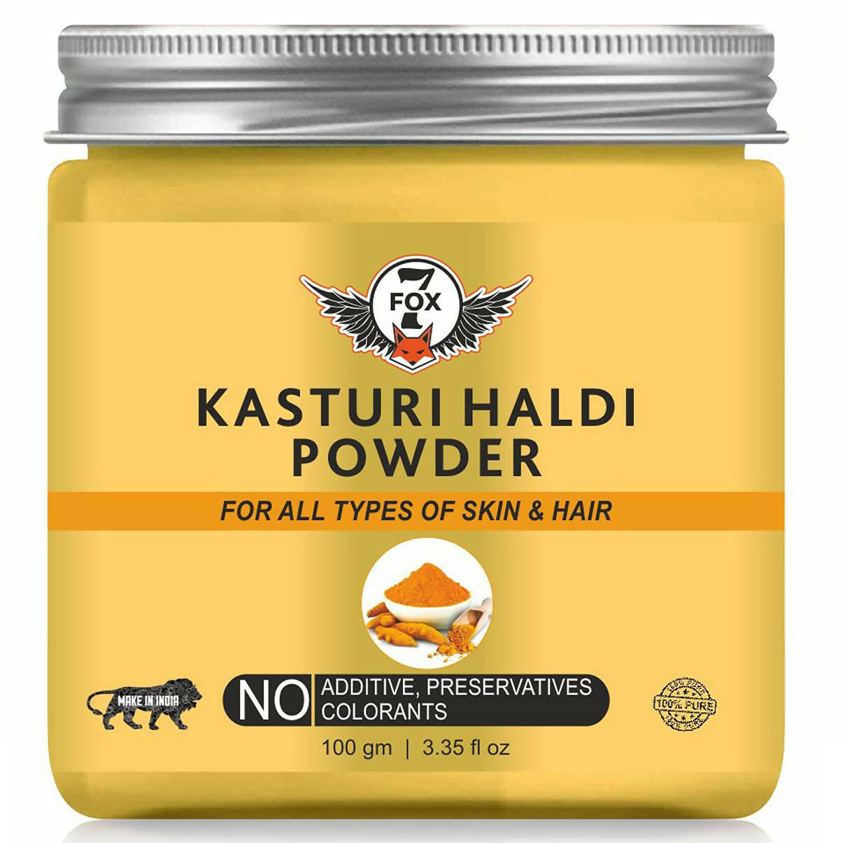 7 Fox Organic Kasturi Haldi Powder - Distacart