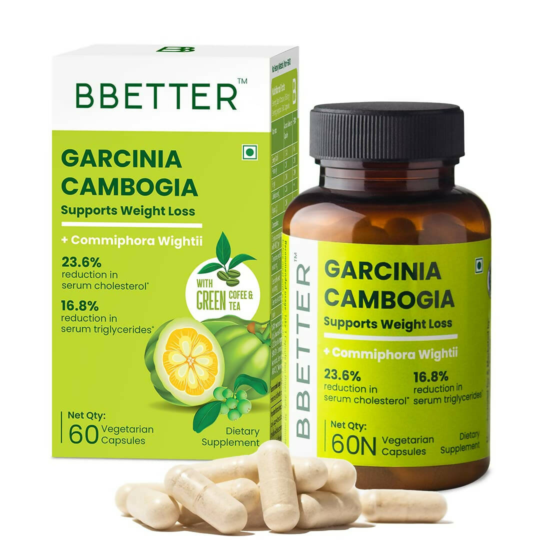 BBETTER Garcinia Cambogia Capsules With Green Coffee Green Tea Extract - Distacart