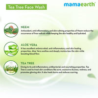 Thumbnail for Mamaearth Tea Tree Face Wash for Acne & Pimples