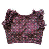 Vamika Wine Red Georgette Frill Blouse - Distacart