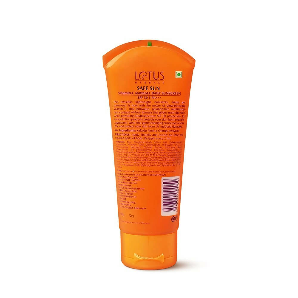 Lotus Herbals Safe Sun Vitamin C Matte Gel Daily Sunscreen SPF 50 PA+++ - Distacart