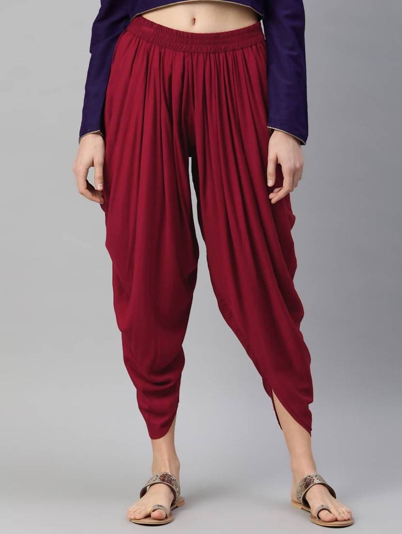 Women’s Maroon Dhoti Pant CH08D