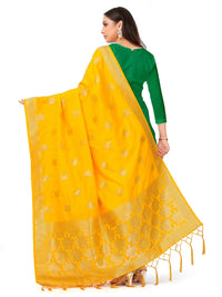 Thumbnail for Mimosa Women's Gold Banarasi Art Silk Dupatta - Distacart