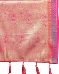 Thumbnail for Lorenvalley Fashion Skyblue Kanjivaram Silk Woven Design with Zari Weaving Saree - Distacart
