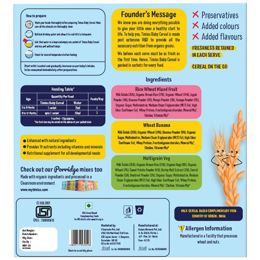 Assorted Organic Baby Cereal