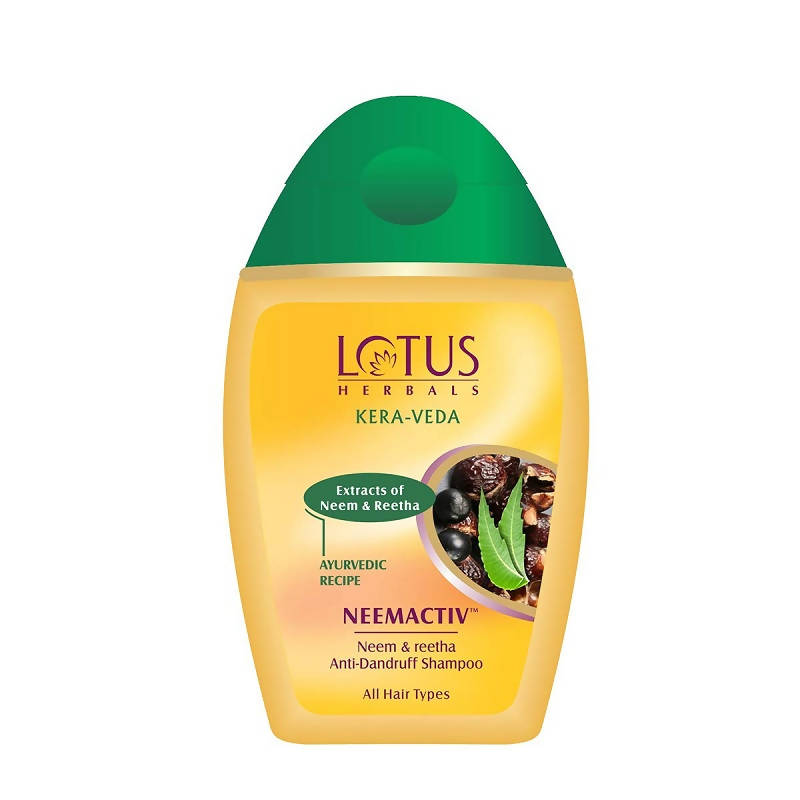 Lotus Herbals Kera-Veda Neemactiv Neem And Reetha Anti Dandruff Shampoo - Distacart