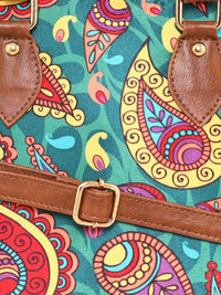 Thumbnail for Sabhyata Paisley - Satin Handbag With Detachable Sling - Distacart