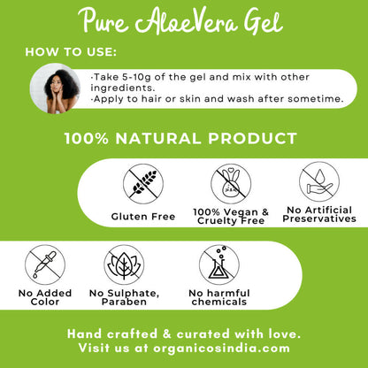 Organicos Aloevera Face Gel - Distacart