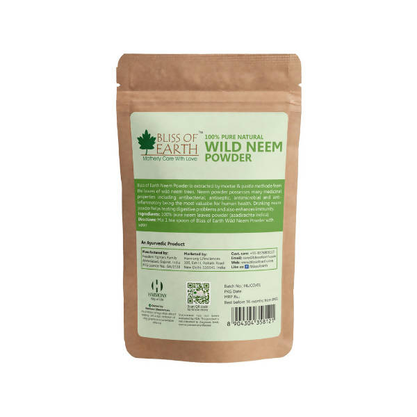 Bliss of Earth 100% Pure Natural Wild Neem Powder - Distacart