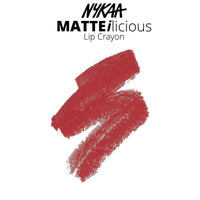 Thumbnail for Nykaa Matte-Illicious Lip Crayon Lipstick - Kiss N Tell 06 - Distacart