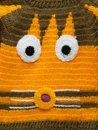 Thumbnail for Chutput Kids Woollen Hand Knitted Lion Design Sweater For Baby Boys - Yellow - Distacart