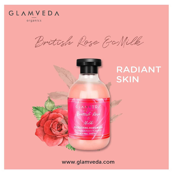 description glamveda british rose milk nourishing body wash lotion