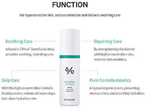 Dr.Ceuracle Cica Regen 70 Cream - Distacart