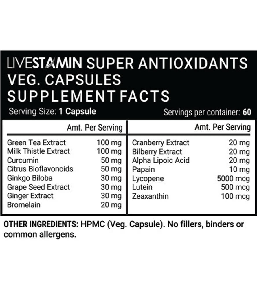 Livestamin Super Antioxidants Capsules - Distacart