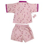 Thumbnail for Mhyssa Mufasa Half Sleeve Wrap Style Pink T-shirt With Shorts Set For Kids - Distacart