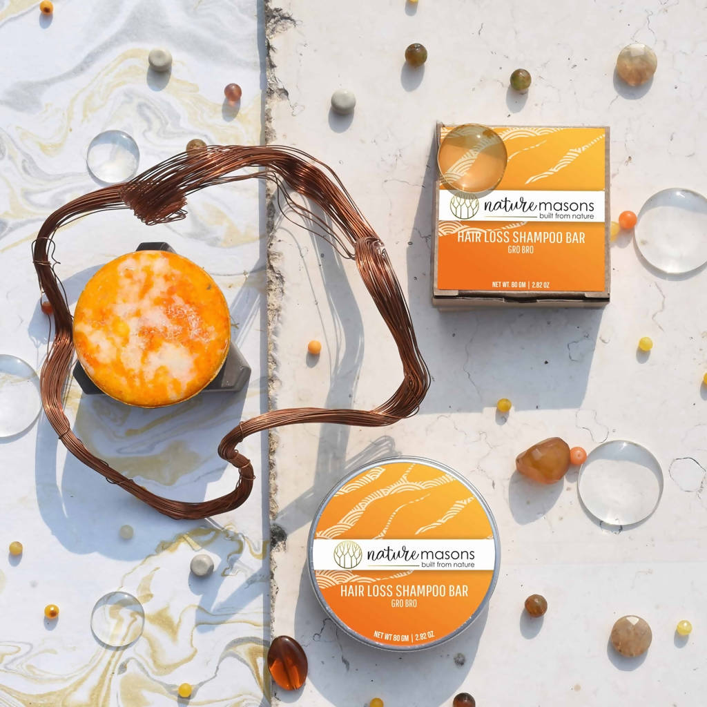 Nature Masons Grow Bro Hair Loss Shampoo Bar - Distacart