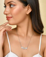 Thumbnail for VOJ Women Beads Stainless Steel Sliver-Plated Chain with Star-Shape Pendant - Distacart