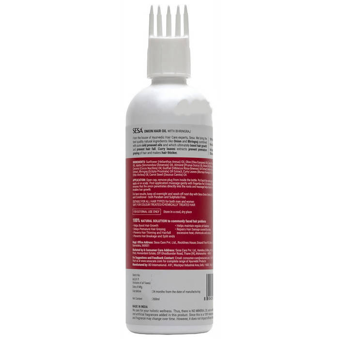 Sesa Ayurvedic Onion Hair Oil with Bhringraj - Distacart