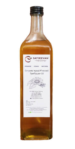 Satjeevan Organic Wood-Pressed Sunflower Oil - Distacart
