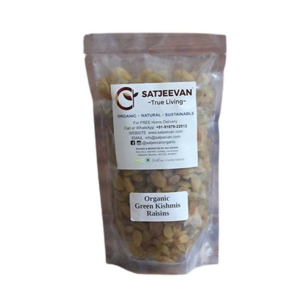 Satjeevan Organic Green Kishmis Raisins - Distacart