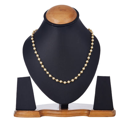 Gold-Plated Alloy Pearl Beaded Matarmala Chain - The Pari - Distacart