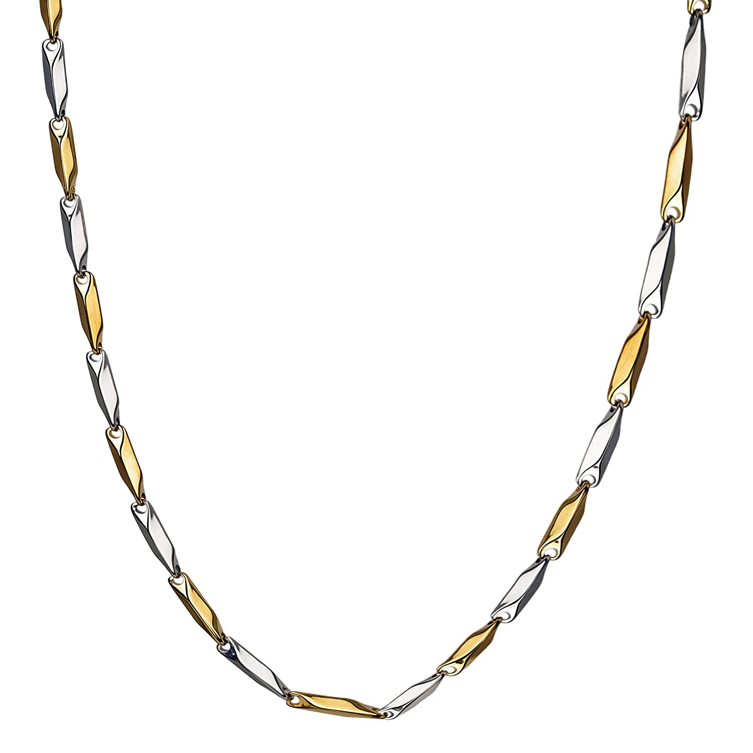 Rhodium-Plated Alloy Two Tone Stylish Chain - The Pari - Distacart