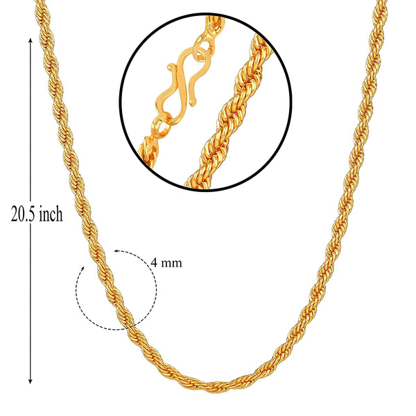 Gold-Plated Alloy Designer Gold Plated Chain - The Pari - Distacart