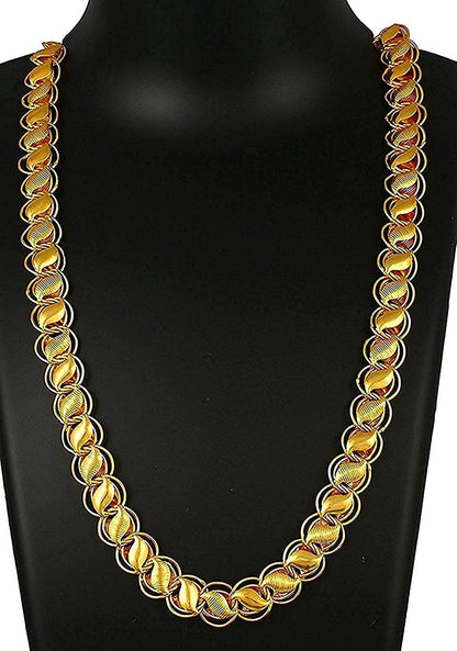 Gold-Plated Alloy Broad Look Gold Plated Chain - The Pari - Distacart