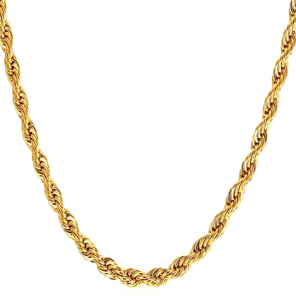 Gold-Plated Alloy Golden Rope Shape Chain - The Pari - Distacart