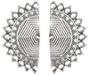 Silver-Plated Alloy Oxidised Designer Half Moon Earrings - The Pari - Distacart