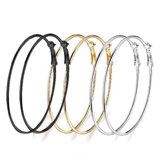 Rhodium-Plated Alloy Assorted Hoop Earrings Combo - The Pari - Distacart