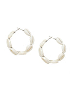 Thumbnail for Gold-Plated Alloy Sea Shell Hoop Earrings - The Pari - Distacart