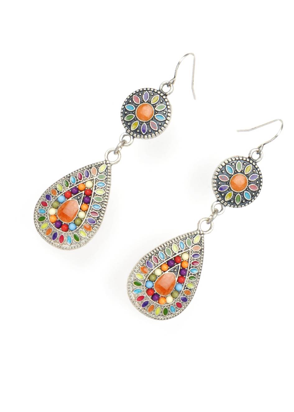 Silver-Plated Alloy Diva Look Stylish Contemporary Earrings - The Pari - Distacart